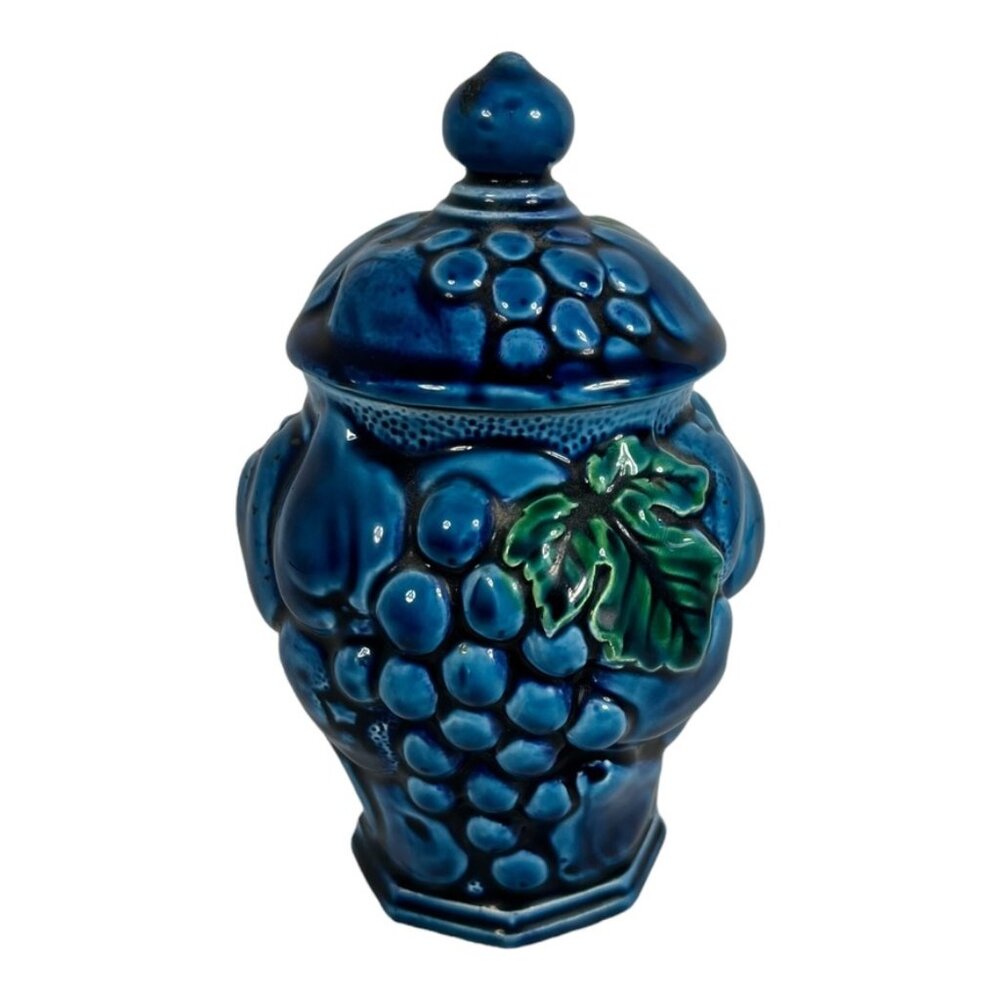 Inarco Mood Indigo Blue Fruit Ceramic‎ Small Jar